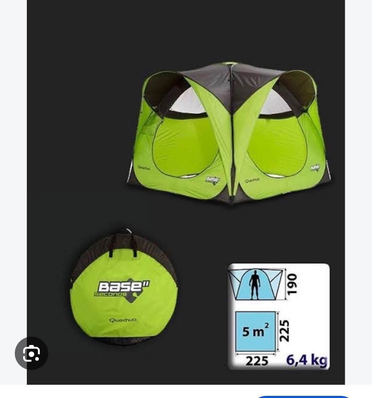 Quechua Base Seconds Pop-up Tent - Zo goed als nieuw, Ophalen, Zo goed als nieuw, Tot en met 3