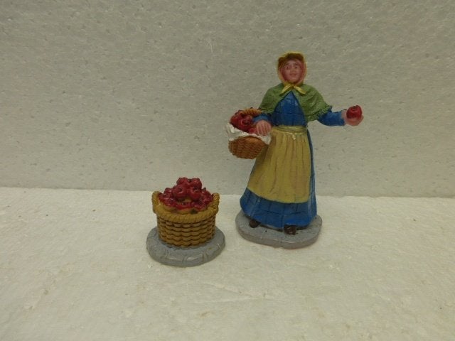 lemax Apple Vendor kerstdorp poppetje figurine beeldje kerst, Ophalen of Verzenden, Zo goed als nieuw