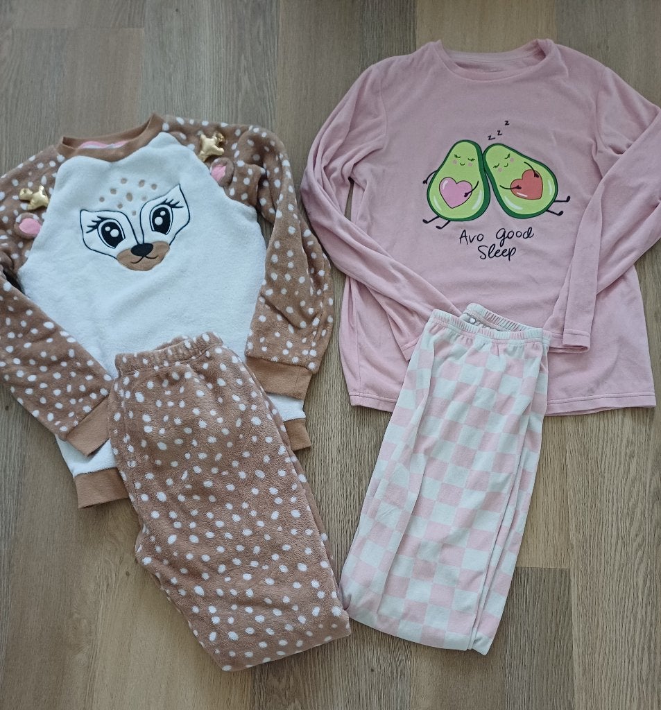 2x extra dikke pyjama, maat 158-164, nette staat, 2=€5,-!!!, Kinderen en Baby's, Kinderkleding | Maat 158, Ophalen of Verzenden