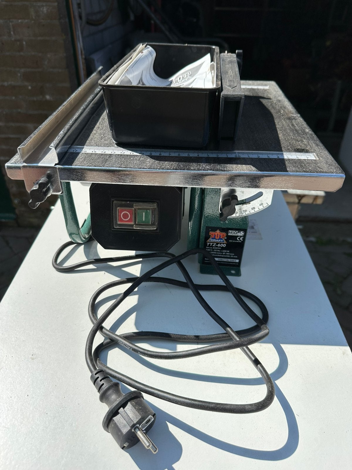 Topcraft TTZ-600 waterzaag - zo goed als nieuw!, Ophalen, Zo goed als nieuw, 1200 watt of meer, 70 mm of meer