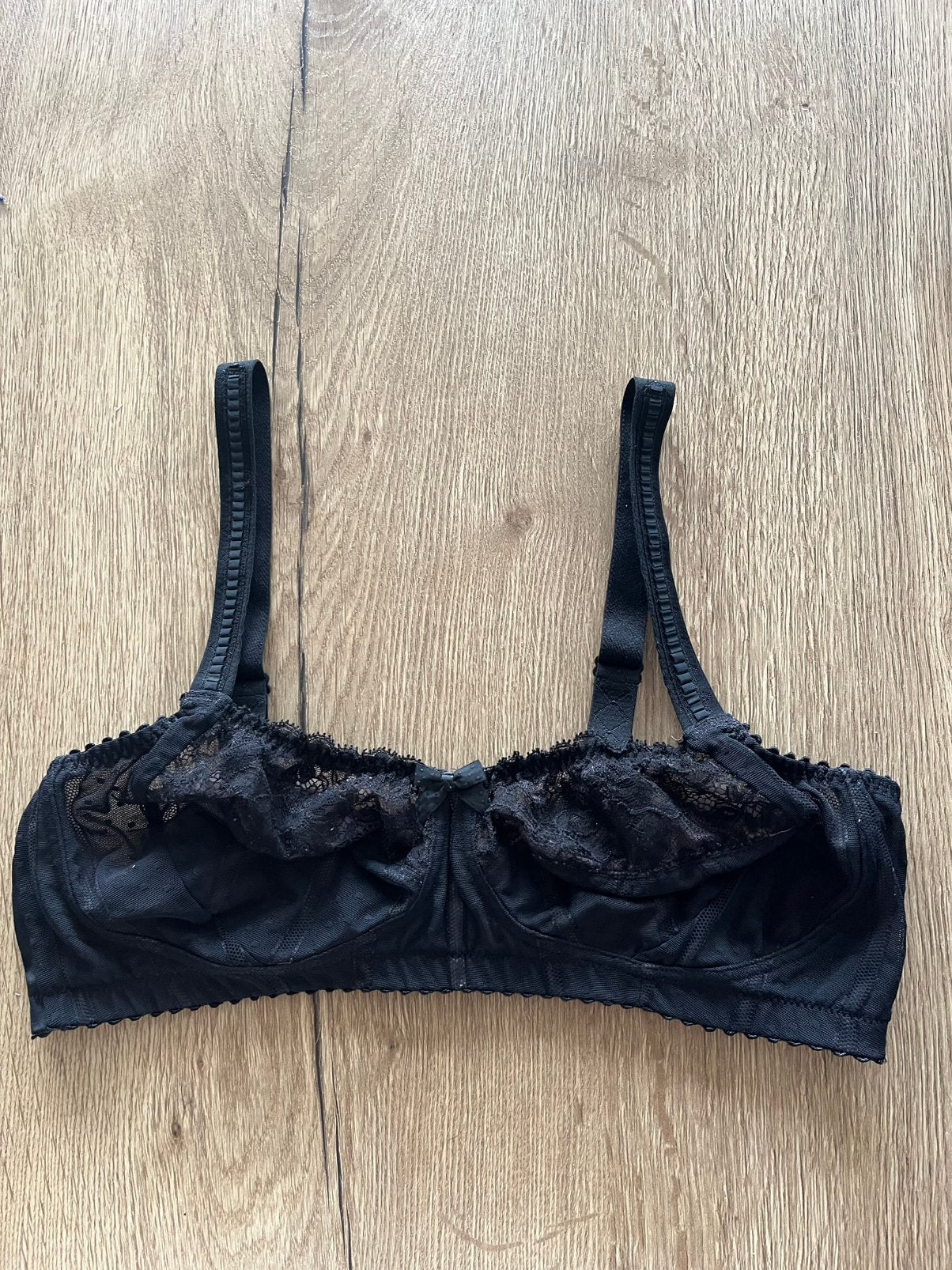 Prima donna 90C bh zonder beugel met kant, Verzenden, Zwart, BH