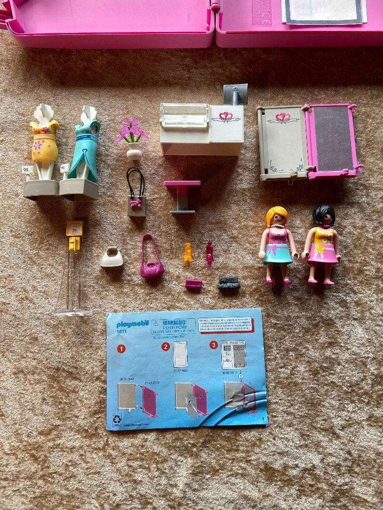 Compleet - Playmobil Fashion Store Travel Suitcase 5611, Gebruikt, Complete set, Overige typen, Ophalen of Verzenden