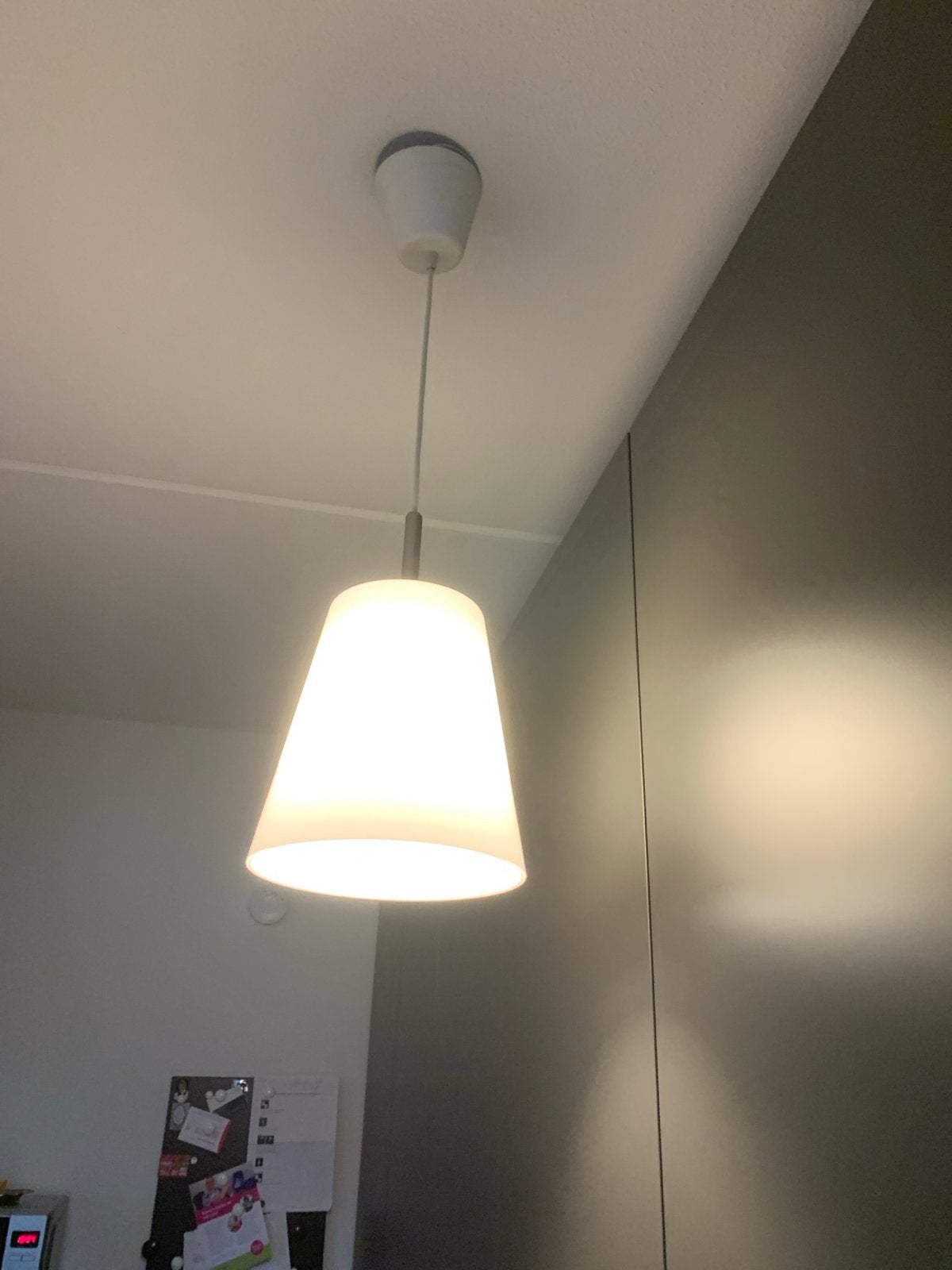 Witte hanglamp - IKEA Melodi, Ophalen of Verzenden, Gebruikt, Kunststof, E27 (groot)