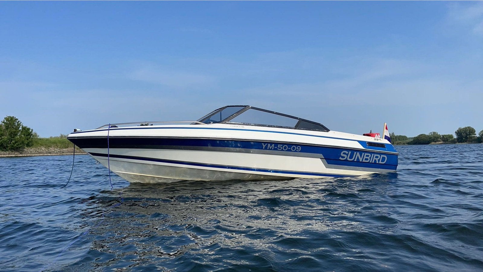 Sunbird Corsica 186 4.3 V6 + ZGAN Trailer Lees beschrijving!, Watersport en Boten, Speedboten, Overige merken, Gebruikt, Binnenboordmotor