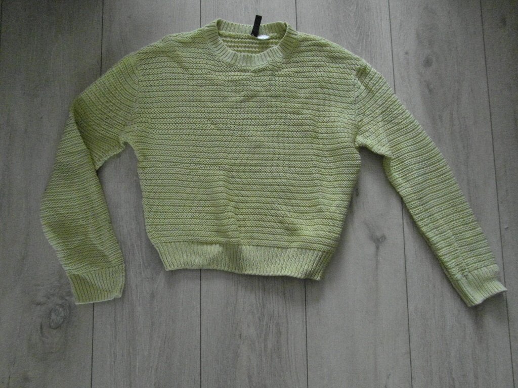 H&M Divided - Korte groene trui - XS, Kleding | Dames, H&M, Ophalen of Verzenden, Maat 34 (XS) of kleiner, Gedragen