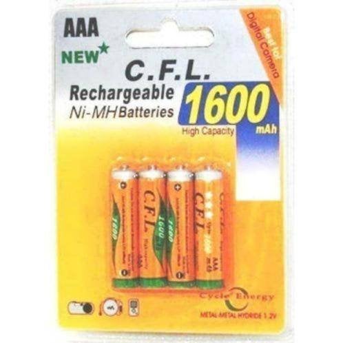 4 Stuks AAA Oplaadbare Batterij 1600MAH-1.2V NI-MH, Audio, Tv en Foto, Accu's en Batterijen, Ophalen, Nieuw, Oplaadbaar