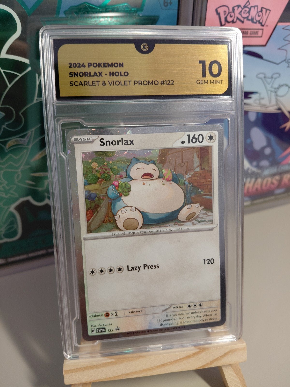 Pokémon Snorlax 122 Promo Scarlet & Violet, Ophalen of Verzenden, Zo goed als nieuw, Losse kaart, Foil