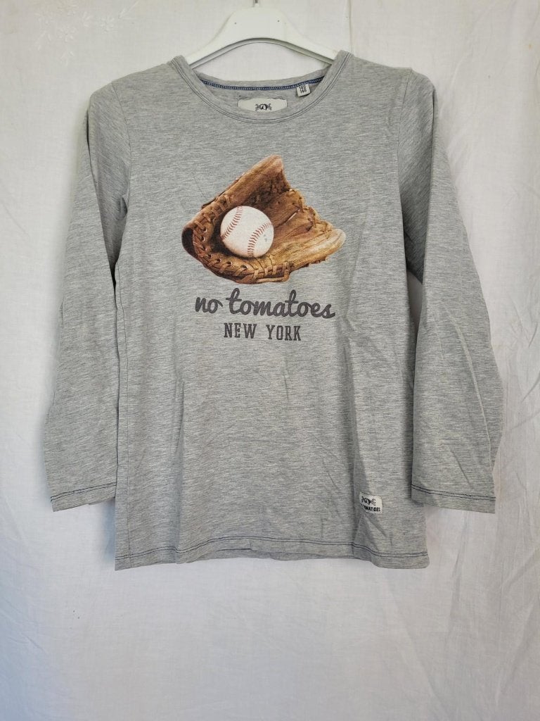 Stoer shirt met baseball handschoen mt 140/146 No Tomatoes, ., Ophalen of Verzenden, Zo goed als nieuw, .