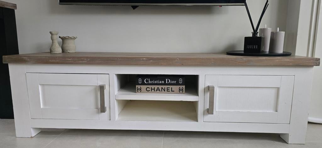Tv meubel maison rosa teak hout, Ophalen, 25 tot 50 cm, Minder dan 100 cm