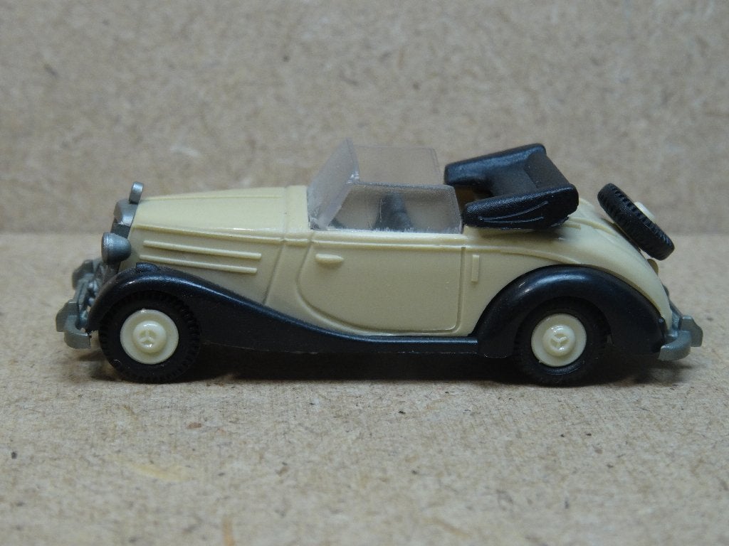 PRALINÉ 1/87, MERCEDES 170-S Cabrio, Beige Zwart, Zie Foto`s, Ophalen of Verzenden, Zo goed als nieuw, Auto, Overige merken