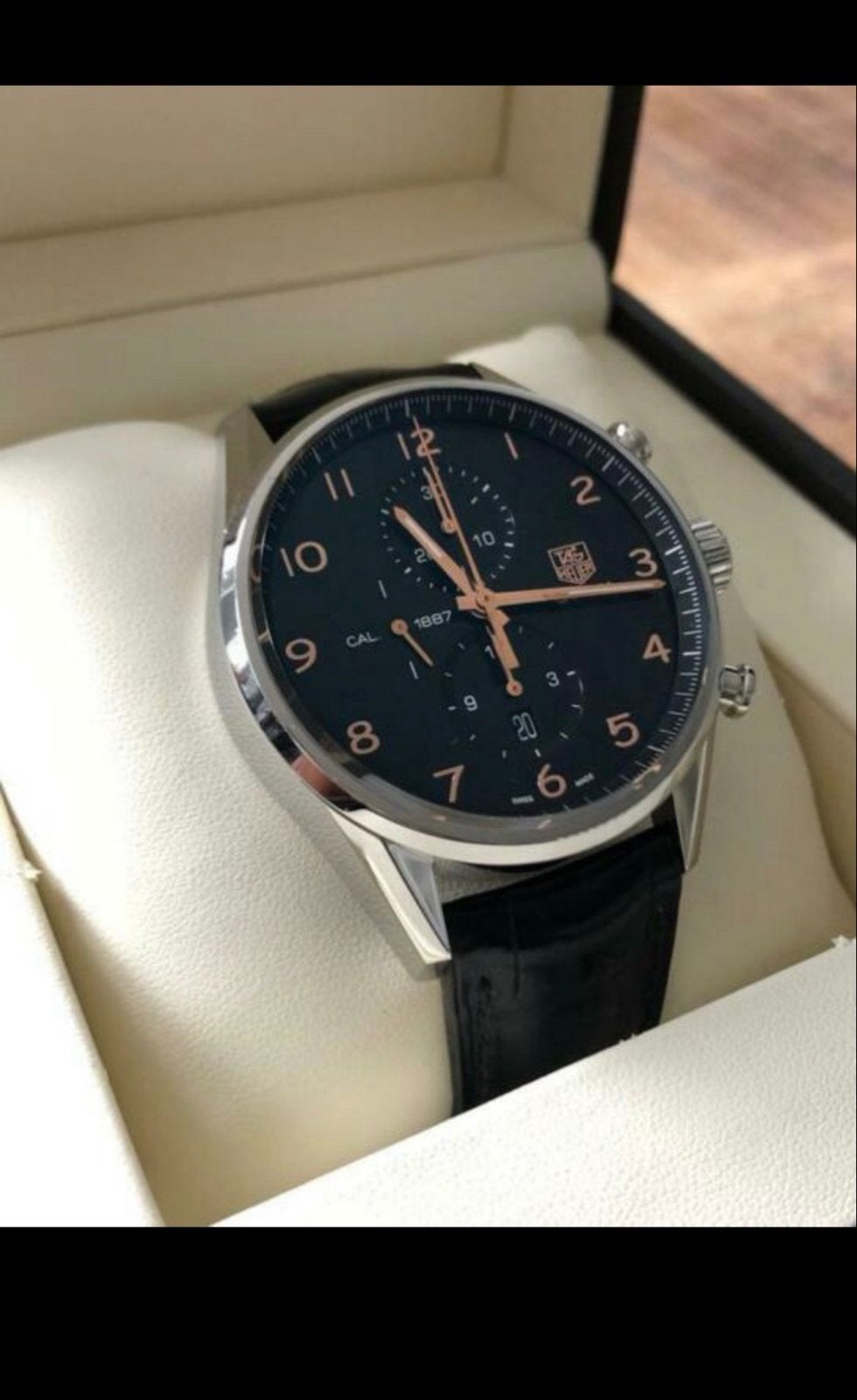 Tag Heuer Carrera Calibre 1887 Zwart Roségoud - Incl. Bon, Sieraden, Tassen en Uiterlijk, Horloges | Heren, Staal, Polshorloge