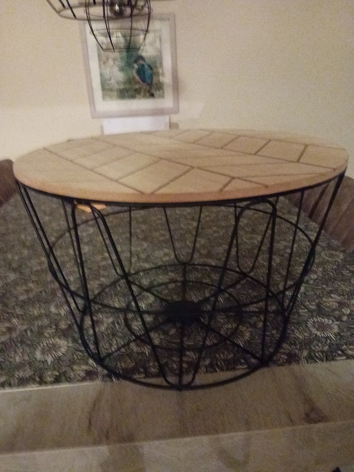 als nieuw mooie bijzettafel 47 cm doorsnede, Ophalen, Minder dan 45 cm, Minder dan 55 cm, Rond