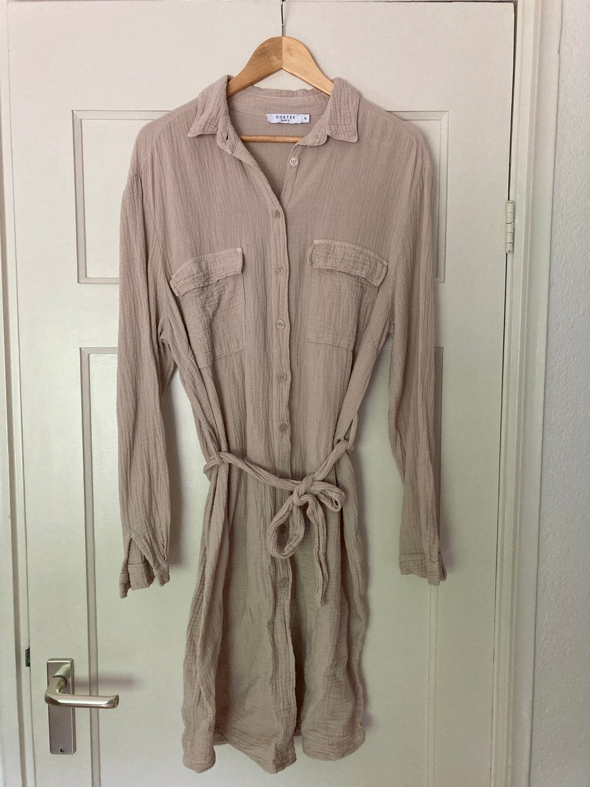 Costes Basic Blousejurk - Beige - Maat XL, Beige, Maat 46/48 (XL) of groter, Ophalen of Verzenden, Gedragen