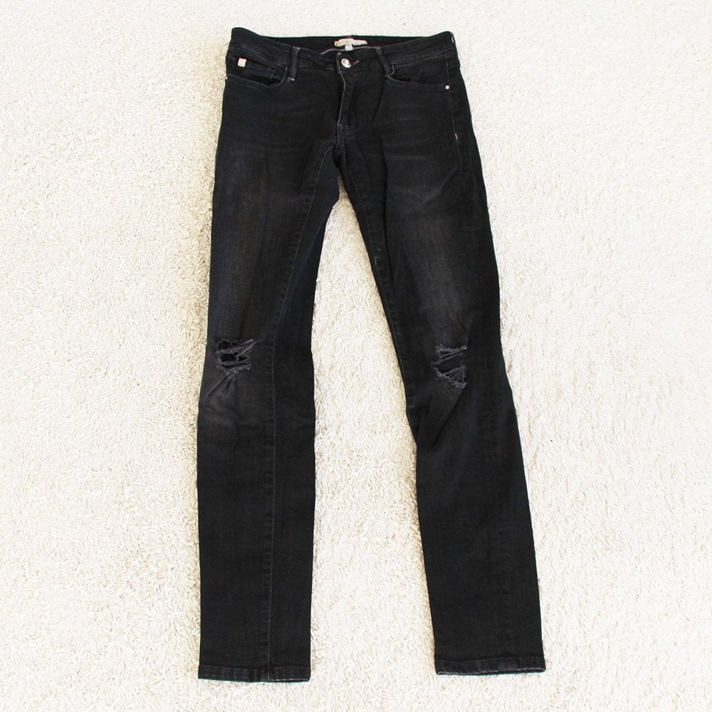 Rifle Skinny Spijkerbroek (Maat 26) - 65 € 35,-, Rifle, Zwart, Ophalen of Verzenden, Zo goed als nieuw