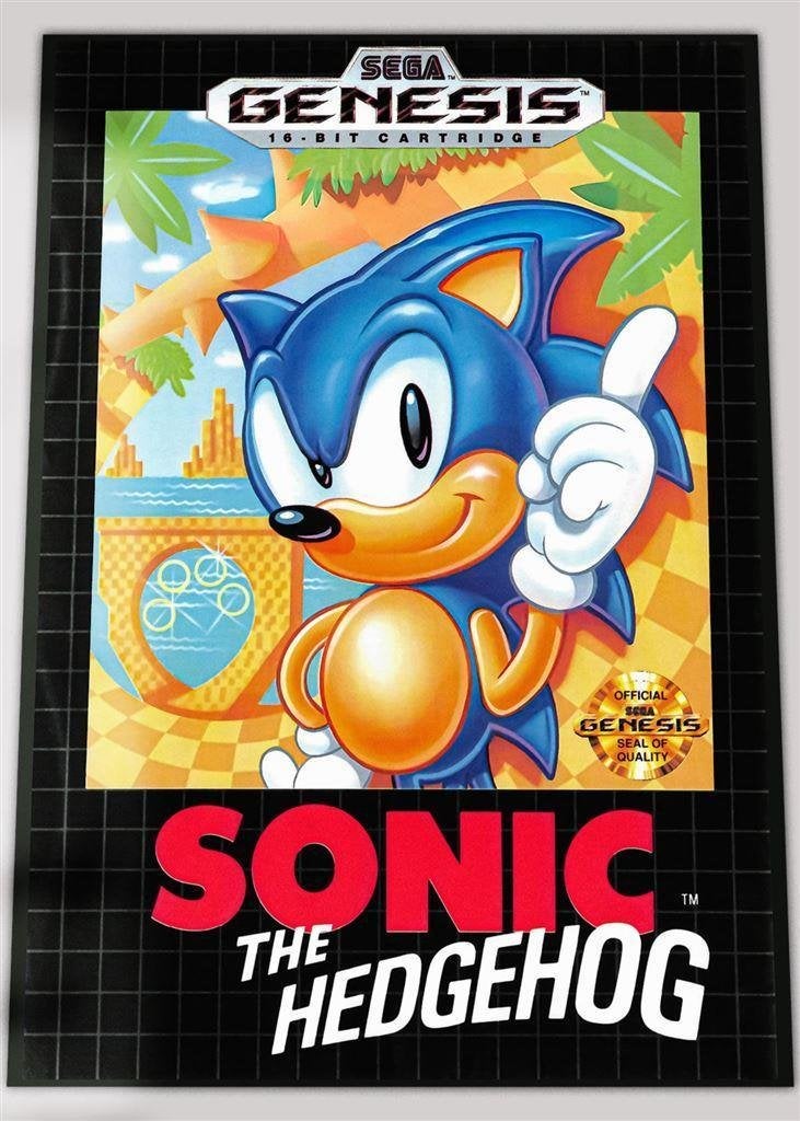 SONIC THE HEDGEHOG Sega Genesis videogame Poster, Verzenden, Nieuw, A1 t/m A3, Film en Tv