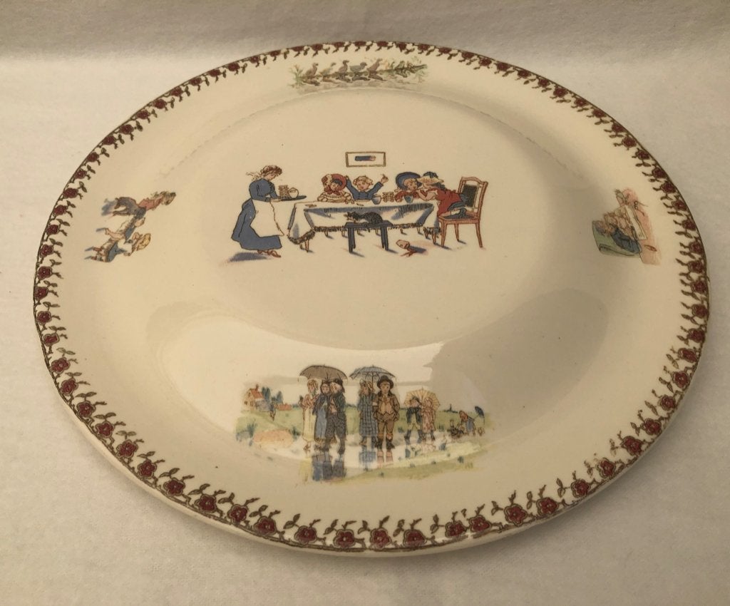 Sarreguemines Enfants Richard -  Pannenkoeken bord/schaal, Ophalen of Verzenden
