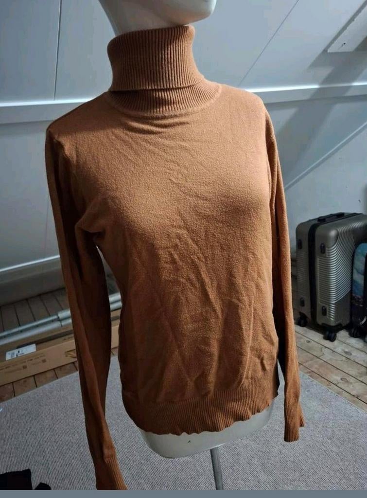 Bruine coltrui cashmere mix – zacht & stretchy – Tandem, Maat 38/40 (M), Bruin, Ophalen of Verzenden, Zo goed als nieuw