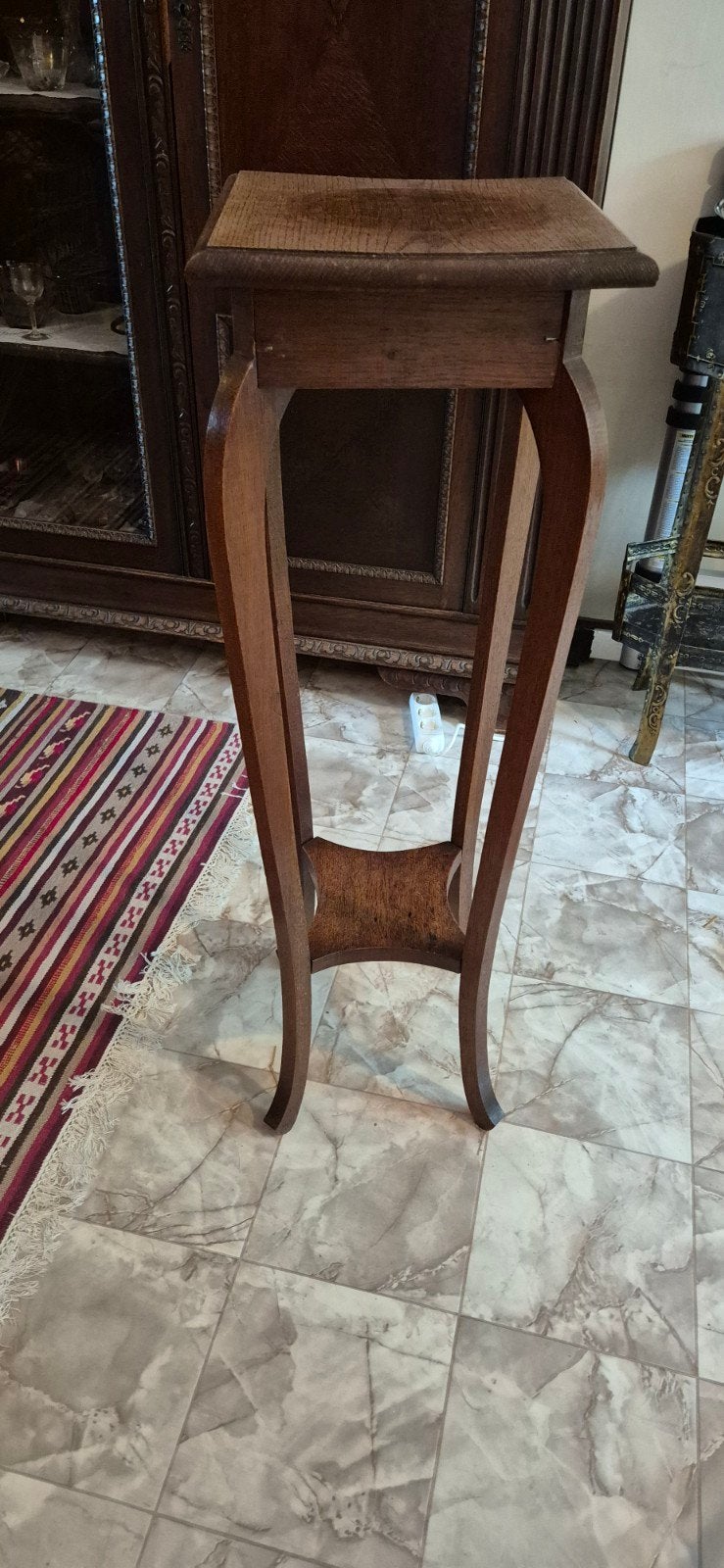 Vintage houten plantentafel - 100 cm hoog, 30 cm breed, Antiek en Kunst, Antiek | Meubels | Tafels, Ophalen