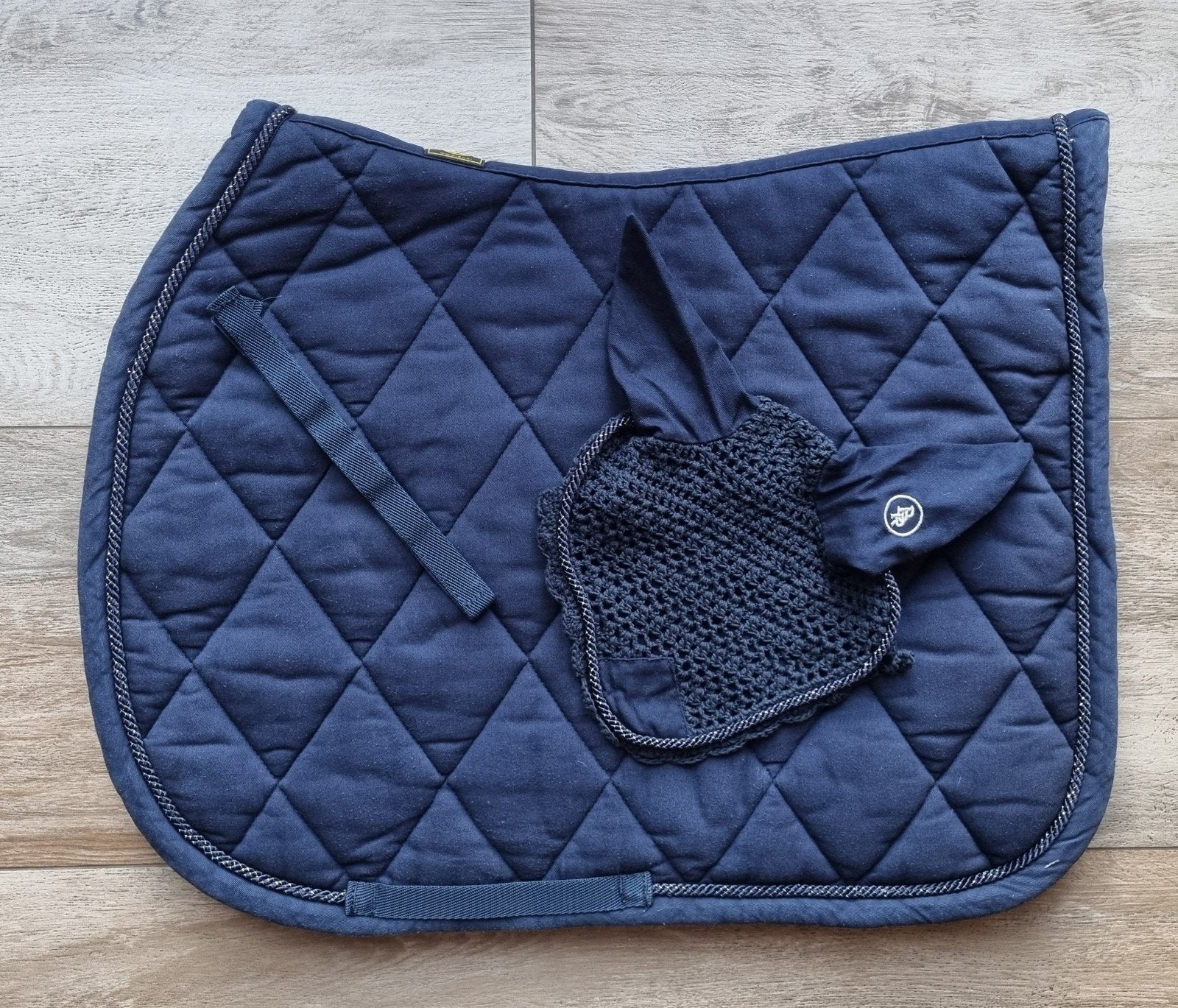 Zadeldek en bijpassend oornetje BR, Dieren en Toebehoren, Paarden en Pony's | Dekens en Dekjes, BR, Cob (M), Ophalen of Verzenden