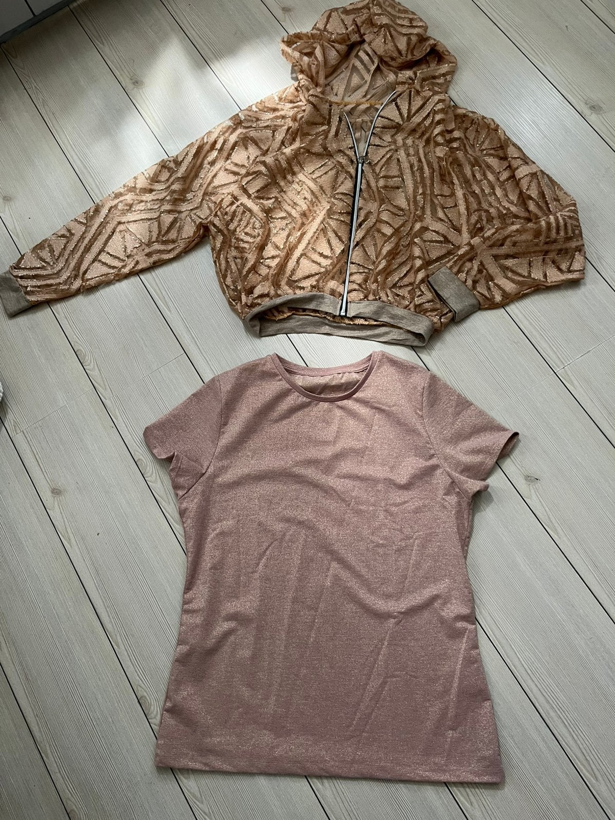 40 42 m l glitter light roze top 38 40 s m vestje goud, Kleding | Dames, Tops, Maat 38/40 (M), Ophalen of Verzenden, Zo goed als nieuw