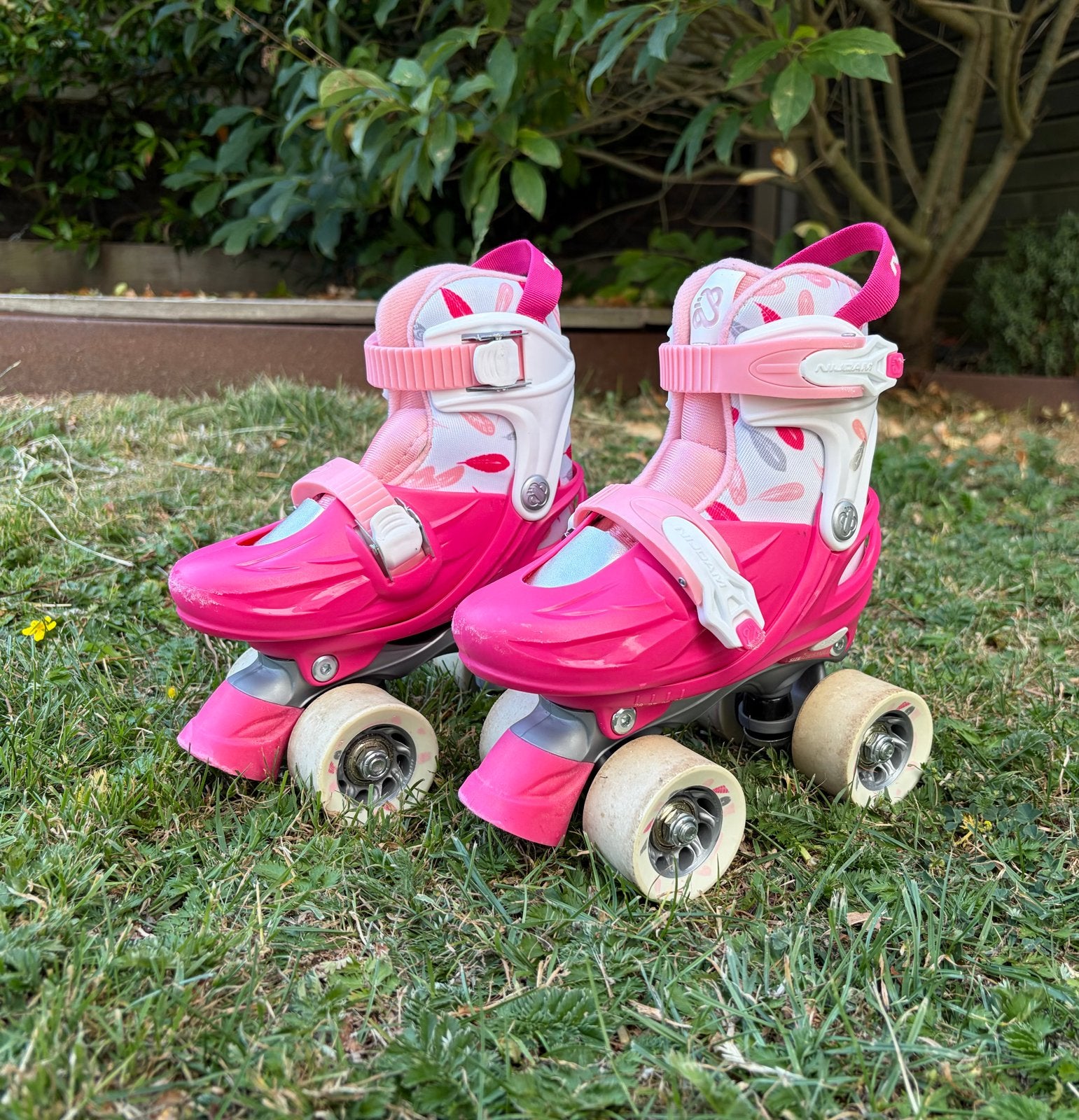 Nijdam Roze verstelbare rolschaatsen maat 25-28, Kinderen, Ophalen of Verzenden, Verstelbaar, Gebruikt