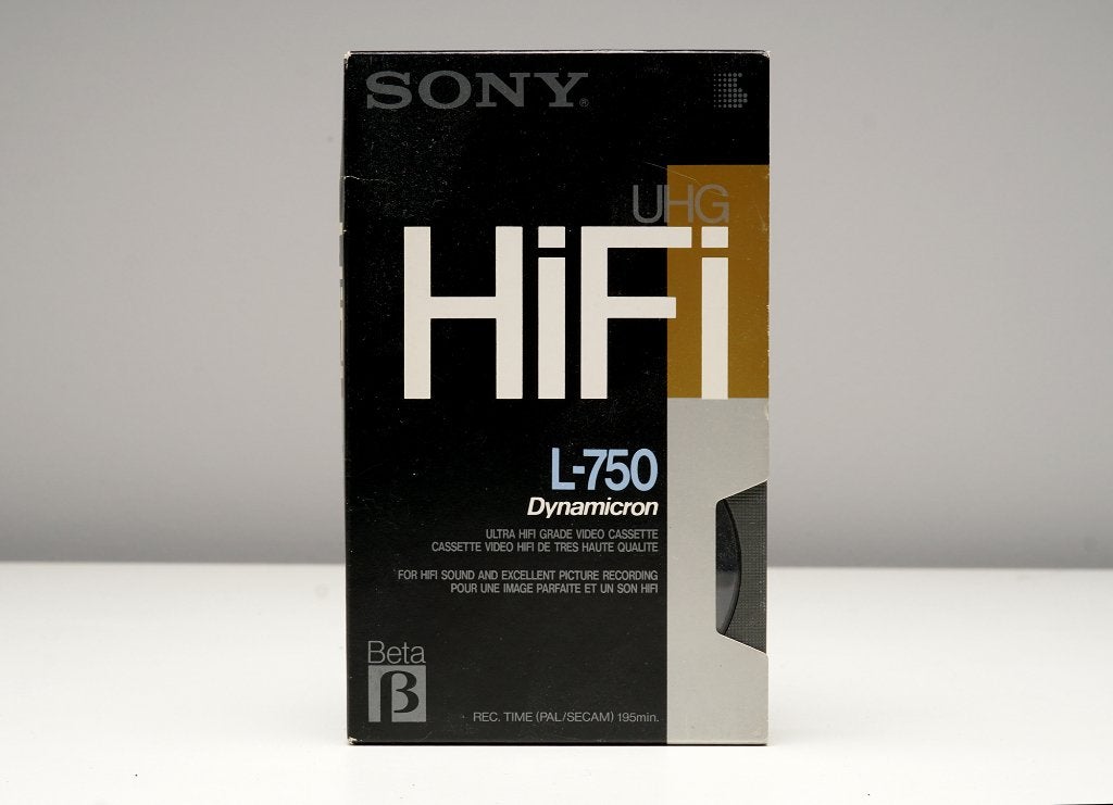 Sony L-750 UHG HIFI Betamax videoband, Ophalen of Verzenden, Gebruikt, Videoband