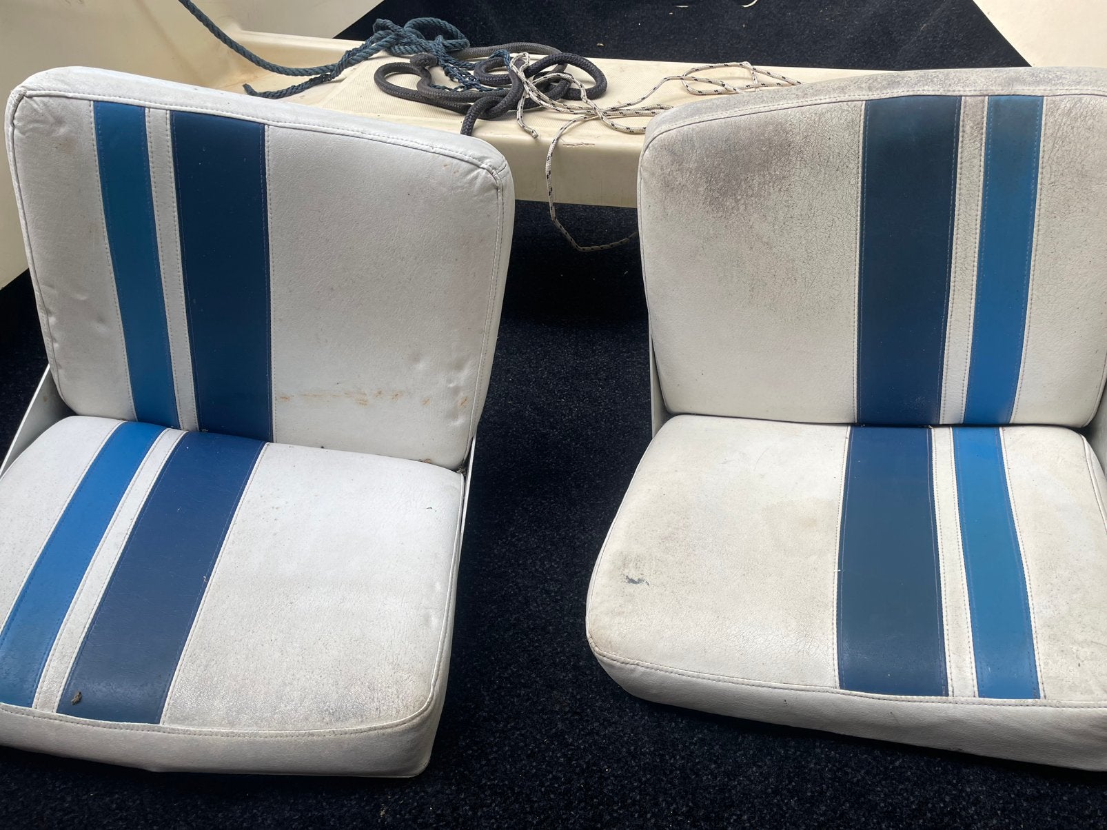 2 bootstoelen, Ophalen of Verzenden, Gebruikt