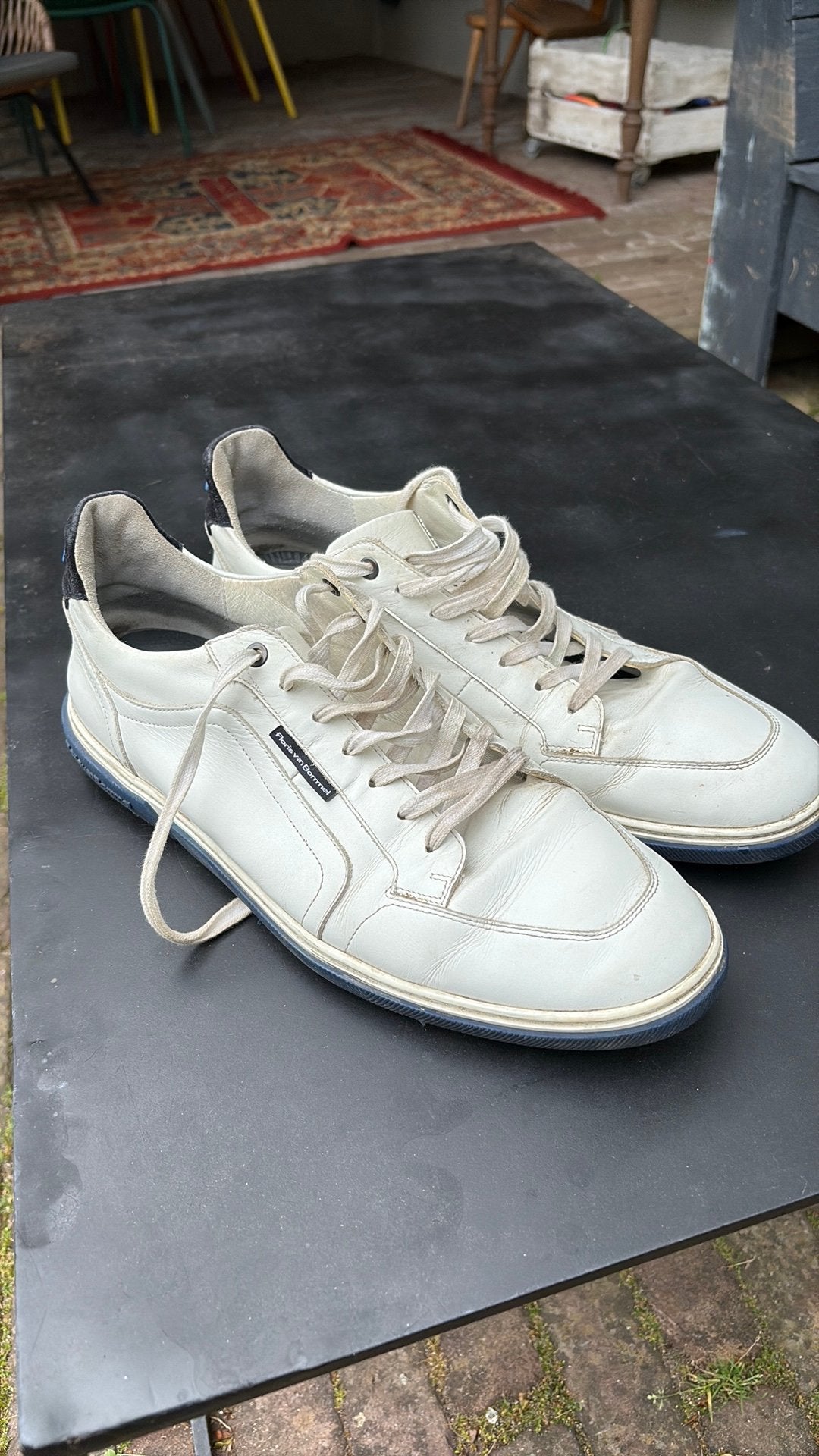 Witte sneakers Floris van Bommel maat 12(48), Ophalen, Wit, Floris van Bommel, Sneakers of Gympen