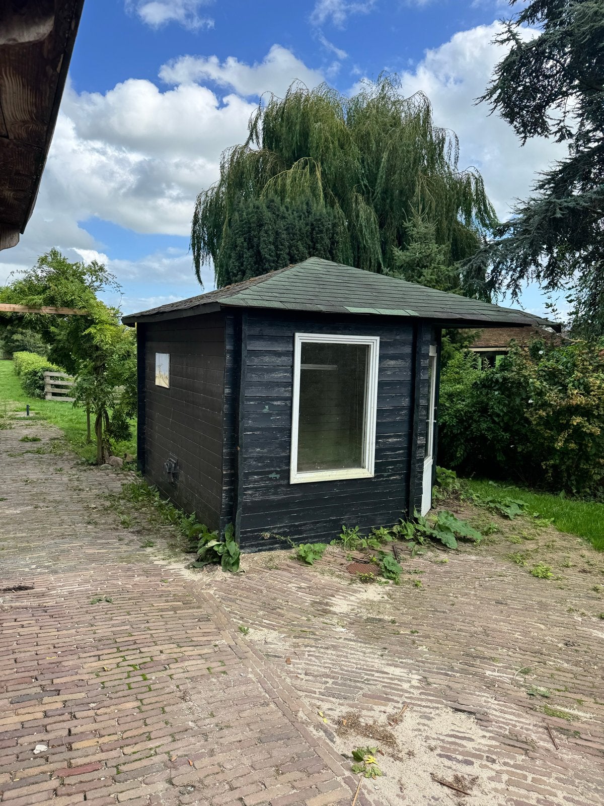 Tuinhuis gratis af te halen, Ophalen, 250 tot 500 cm, Met overkapping, Hout