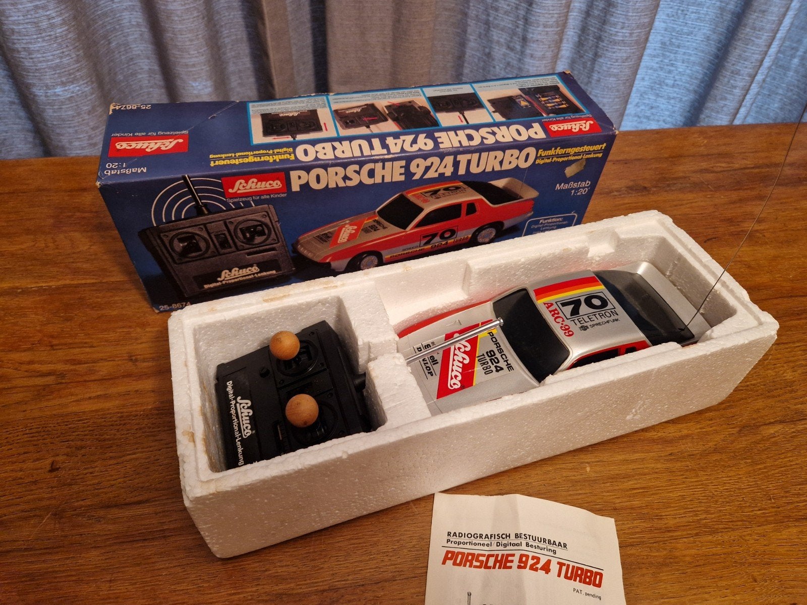 vintage Schuco Porsche 924 Turbo, Schuco, Zo goed als nieuw, Auto onroad, Overige schalen