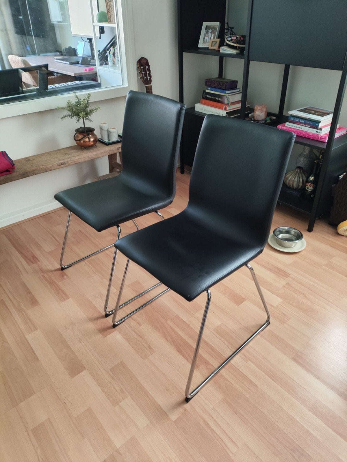 2 IKEA LILLÅNÄS stoelen, Huis en Inrichting, Ophalen, Kunststof, Gebruikt, Twee