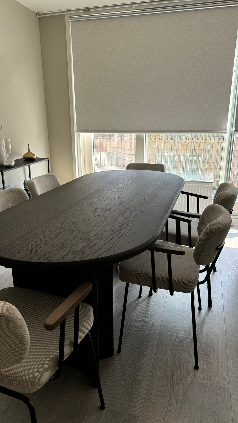 Tafel en 6 stoelen (Table du Sud), Ophalen, 50 tot 100 cm, Vijf personen of meer, Ovaal