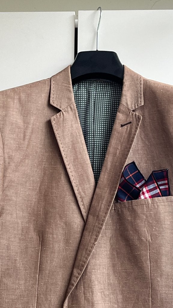 Matinique Colbert / Blazer Linnenmix – Maat 50 (L), Bruin, Matinique, Zo goed als nieuw, Verzenden