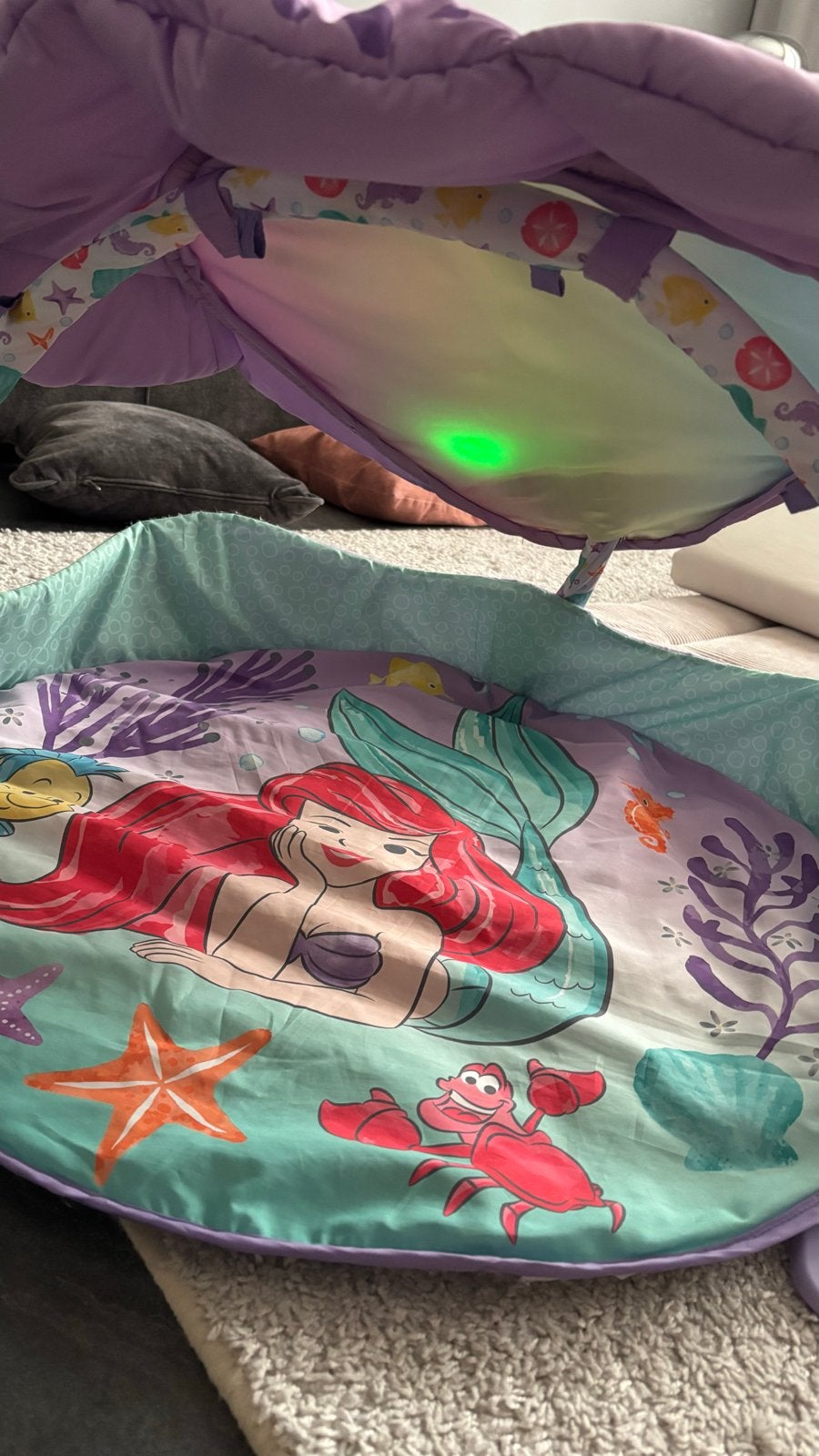Disney Speelmat met Muziek en Lichteffecten - Ariel, Ophalen of Verzenden, Gebruikt, Speelkleed, Met licht