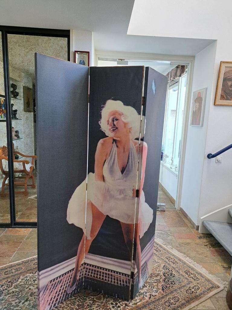 Kamer scherm Marilyn Monroe - tweezijdig bedrukt, Ophalen of Verzenden, Gebruikt