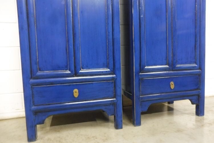 Foto 7 van 2x kast Kledingkast blauw landelijk