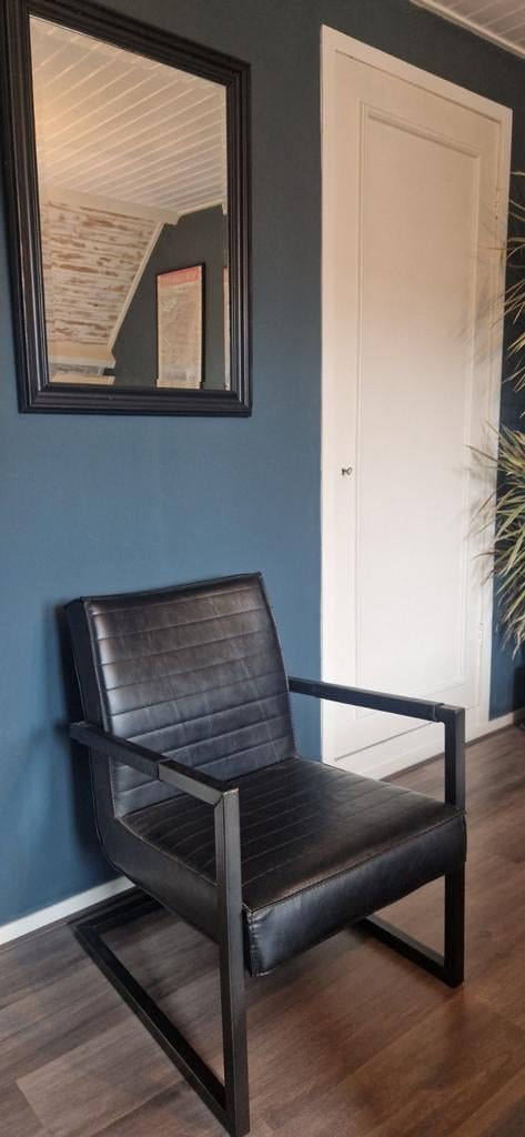 Leren fauteuil van Pronto Wonen, Huis en Inrichting, Fauteuils, Ophalen, Gebruikt, 75 tot 100 cm, Modern