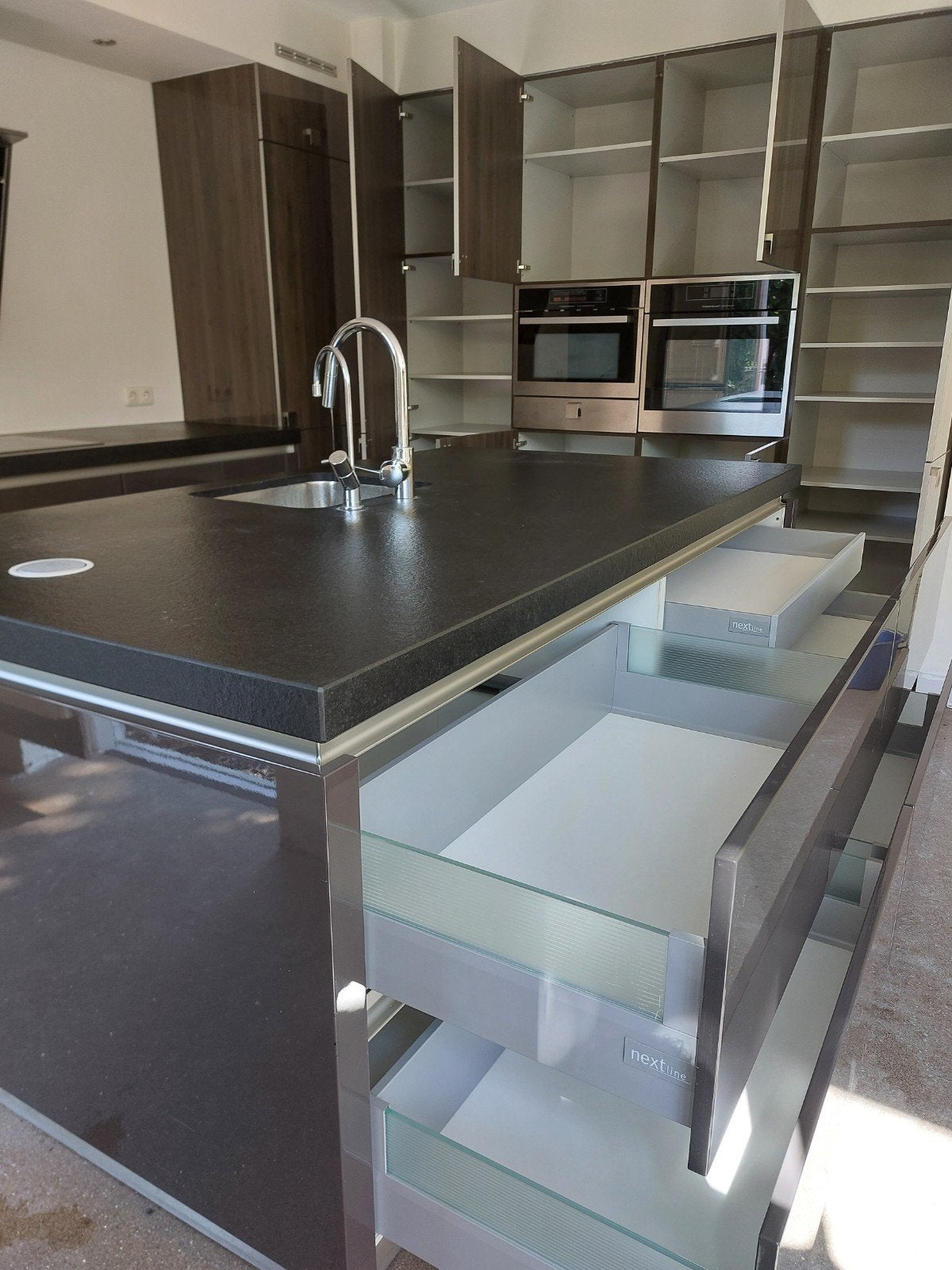 NEXT125 line top kwaliteitkeuken incl.apparatuur en garantie, Bruin, Overige typen, Graniet of Steen, Ophalen of Verzenden