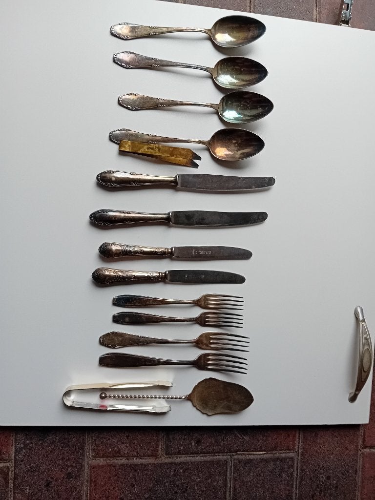 Te koop verzilverd antiek bestek., Ophalen of Verzenden