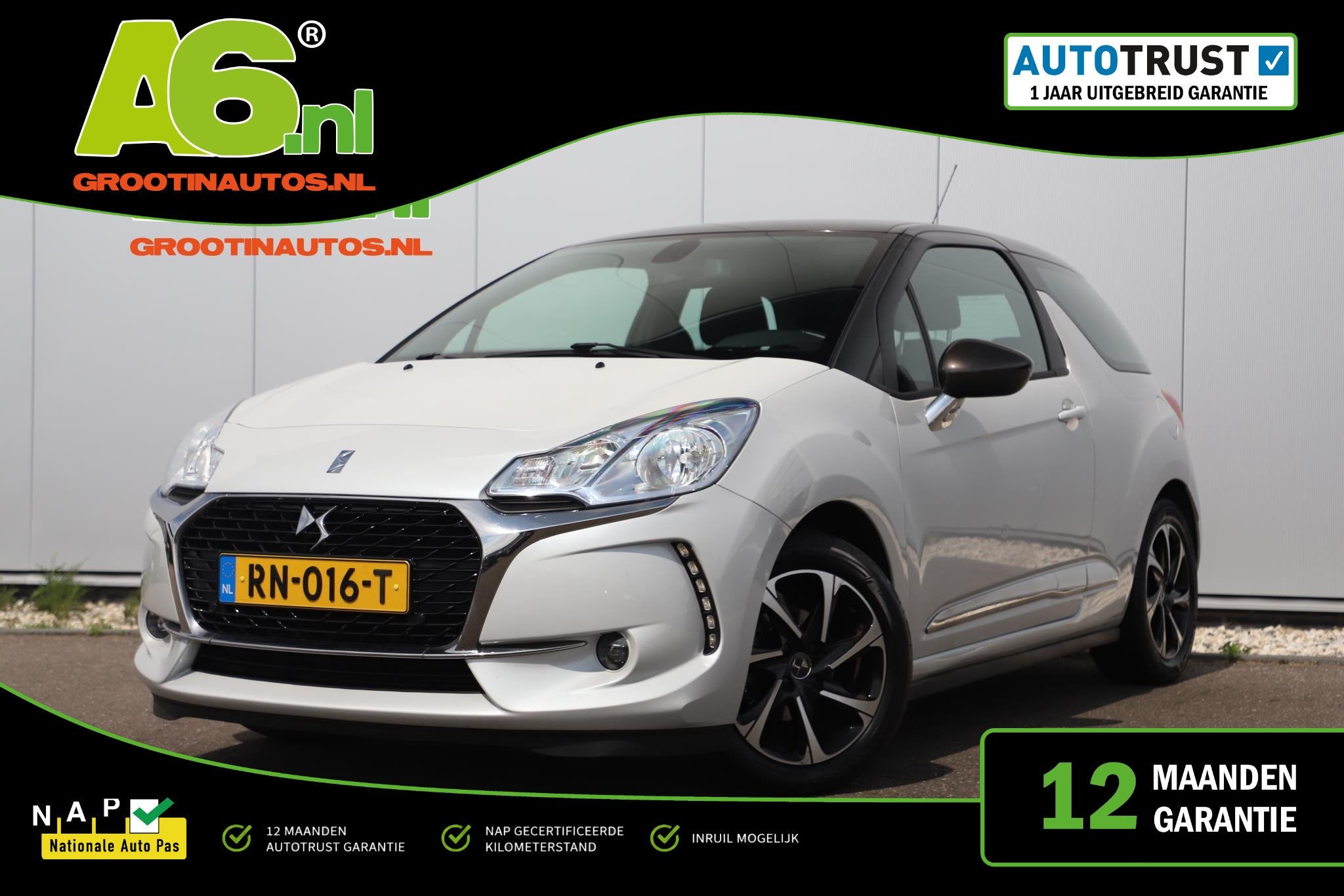 DS 3 1.2 PureTech Business 130PK Navigatie Bluetooth Clima C, Auto's, DS, Voorwielaandrijving, Stof, Gebruikt, 1199 cc