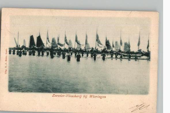 2 kaarten Zeewier-Visserij 1902 ZELDZAAM +knipsel  zie info, Verzenden, Voor 1920, Gelopen, Noord-Holland