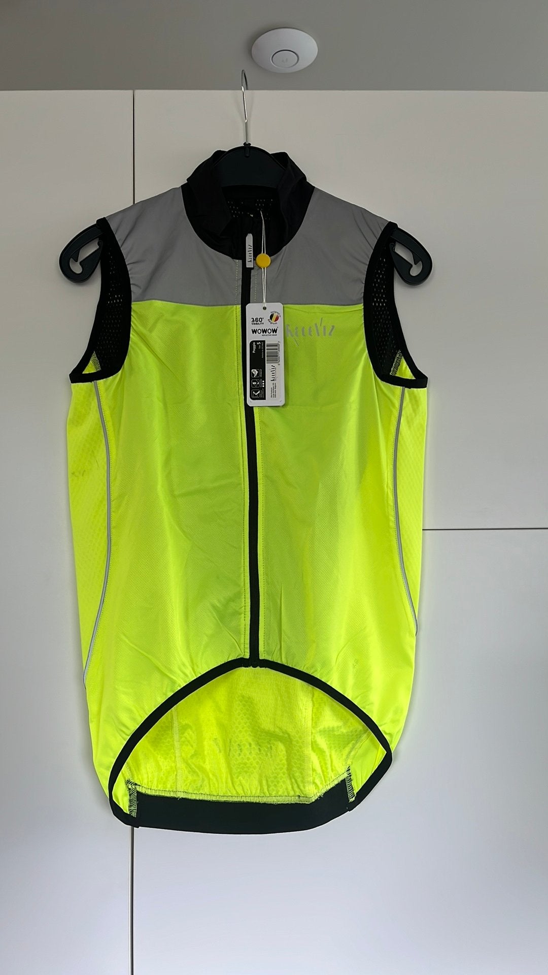 RaceViz WOWOW Fietsvest - Maat S - Nieuw, Verzenden, Geel, Nieuw, Hardlopen of Fietsen