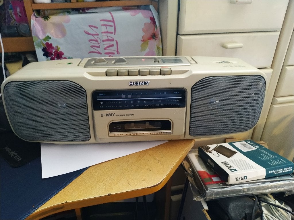 Sony CFS-200 Am FM Radio Stereo Cassettespeler, Tuner of Radio, Gebruikt, Draagbaar, Ophalen of Verzenden