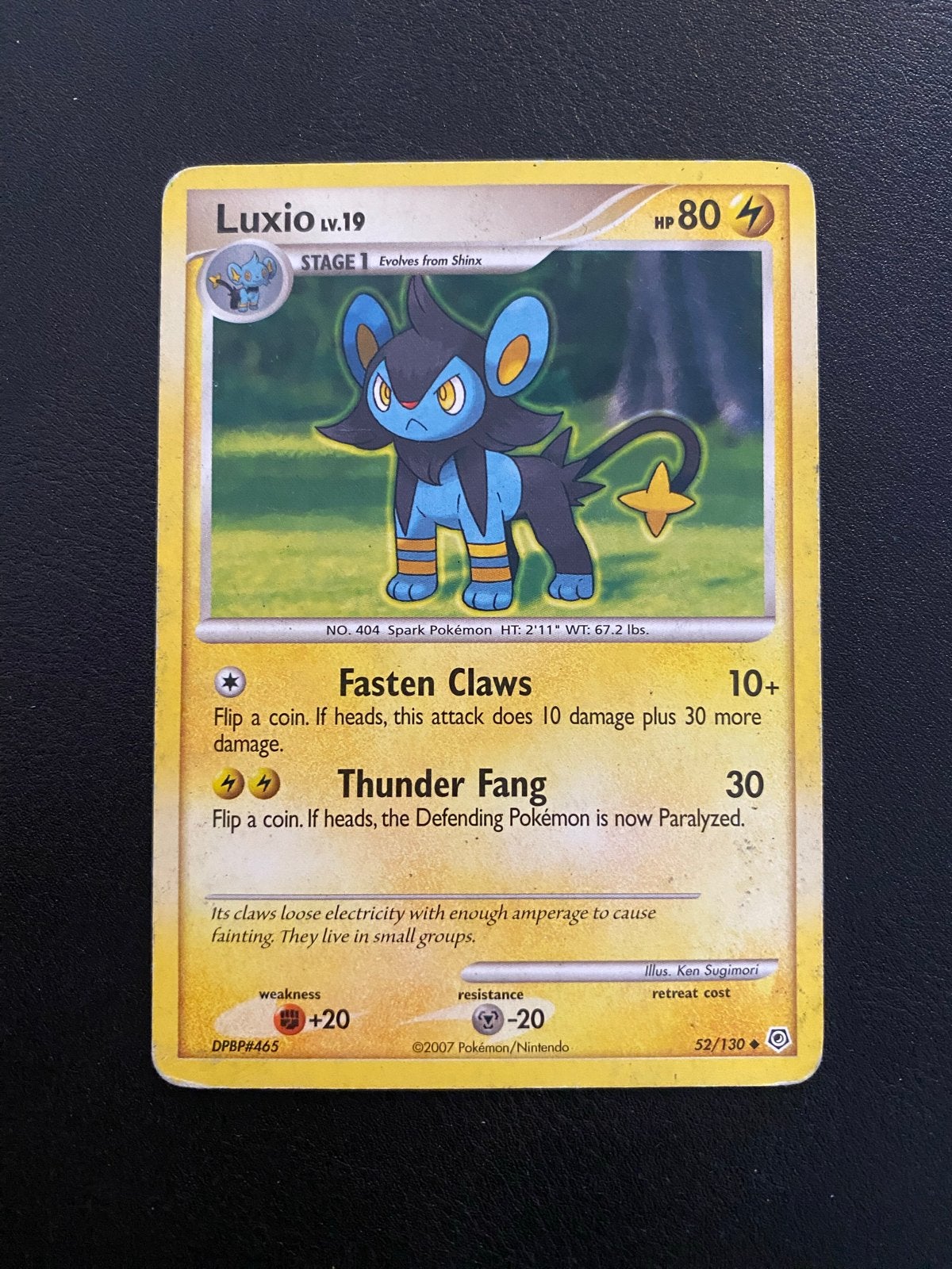 Luxio 52/130 Uncommon Diamond & Pearl Base Set (2007), Ophalen of Verzenden, Zo goed als nieuw, Losse kaart
