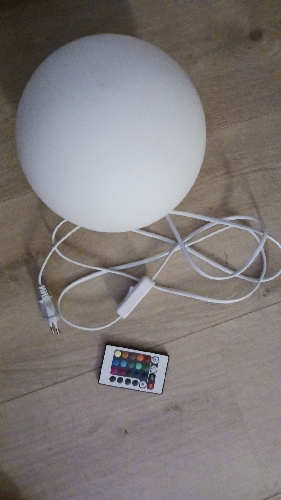 RGB LED bol lamp met afstandsbediening, Overige merken, Gebruikt, Kunststof, Meerkleurig
