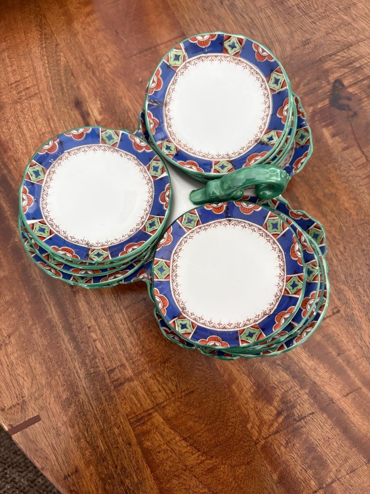 Set van 12 vintage porseleinen schoteltjes Union K – Japan, Ophalen of Verzenden