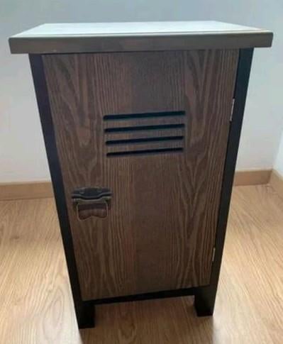 Houten kastje - Industrieel design, Gebruikt, Minder dan 45 cm, Ophalen of Verzenden, Minder dan 55 cm