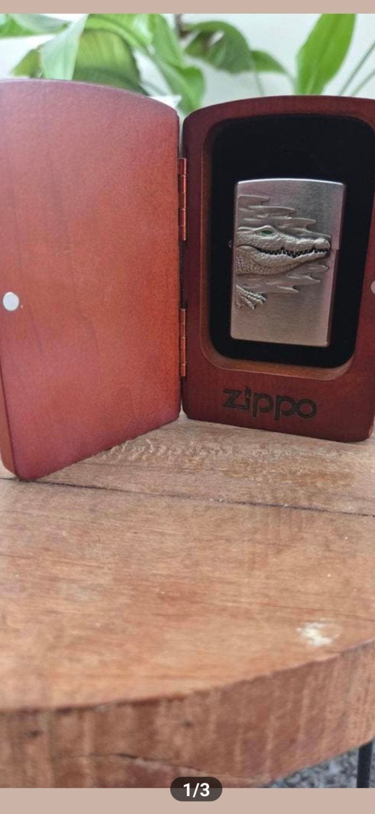 Zippo USA Special Edition krokodil met case, Ophalen of Verzenden, Zo goed als nieuw, Aansteker