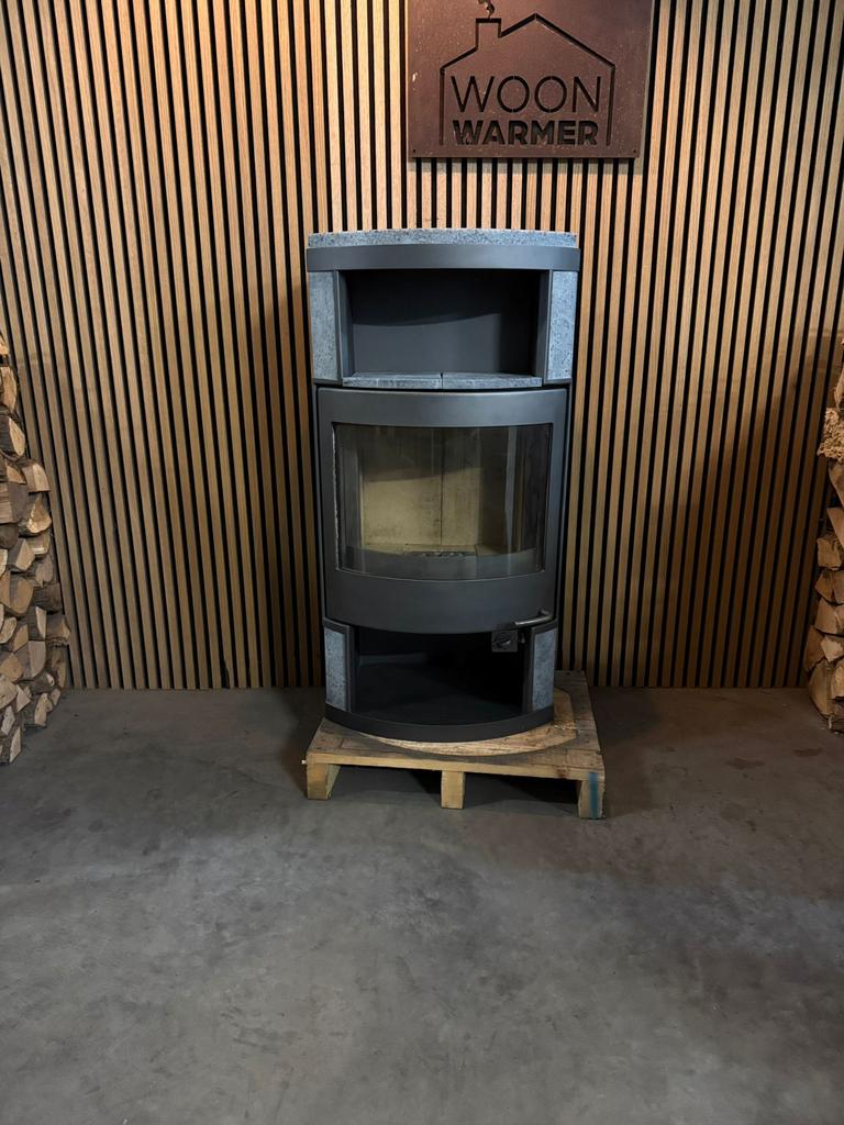 26038 Speksteenkachel Bk 8kw, Huis en Inrichting, Kachels, Ophalen, Info@woonwarmer.nl, Gebruikt, Houtkachel