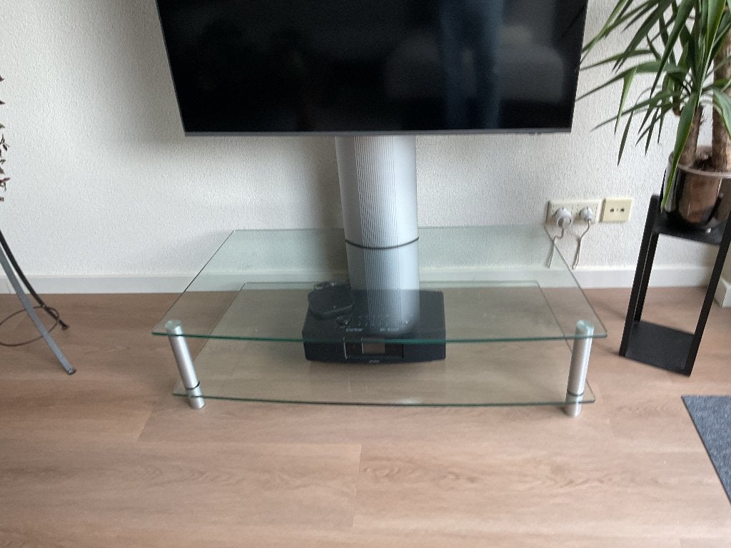 Glazen televisiemeubel, Ophalen of Verzenden, Zo goed als nieuw